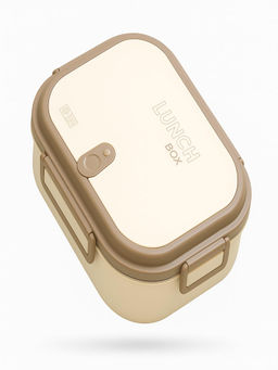 House of Quirk - Beige Stainless Steel Insulated Lunch Box for Office & School