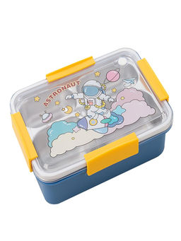 House of Quirk - Blue Stainless Steel Insulated Lunch Box for Office & School