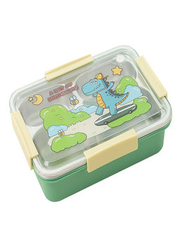 House of Quirk - Green Stainless Steel Insulated Lunch Box for Office & School