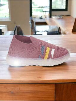 Lil Lollipop - Unisex Casual Slip On Shoes With Led Light Mauve