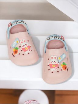 Lil Lollipop - Unisex Bear Applique Anti Slip Clogs Pink