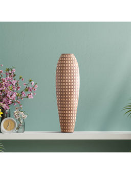 HomeTown - Zenith Polyresin Oval Vase 68Cm In Brown
