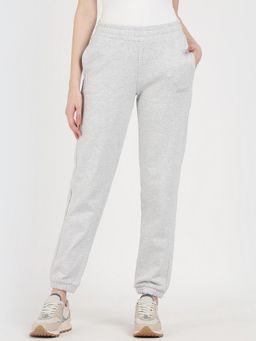 Guess - Women Grey Solid Mid Rise Ankle Length Joggers Style Trackpant