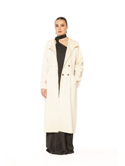 Contemponari - Womens Penelope Solid Beige Coat