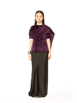 Contemponari - Womens Pegasus Solid Purple Shirt