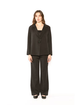 Contemponari - Womens Phoenix Solid Black Blazer