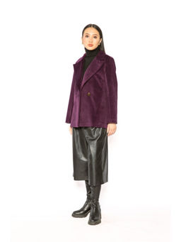 Contemponari - Womens Aquila Solid Purple Blazer