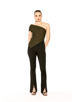 Contemponari - Womens Circe Solid Olive Top