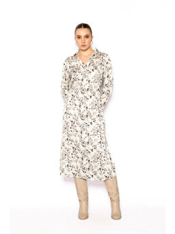 Contemponari - Womens Homer Printed White Dress