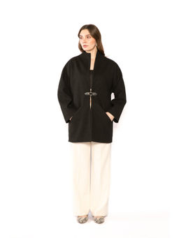 Contemponari - Womens Archer Solid Black Wintercoat