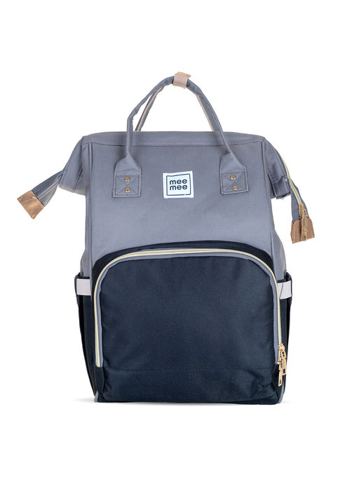 Mee Mee Blue Grace 20L Diaper Bag with 14 Pockets & Insulated Holders (0-6 Months)