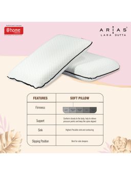 At Home by Nilkamal - Arias White Plush Memory Foam Pillow