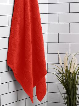 SPACES - Aerospa Pure Cotton Bath Towel-Scarlet (M)