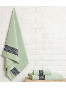 SPACES - Aurum Pure Cotton Towel Combo-Tea Green (M)