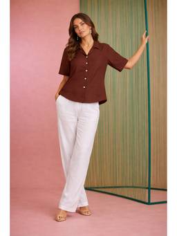 VAJOONI JAIPUR - Bronze Glow Relaxed Shirt