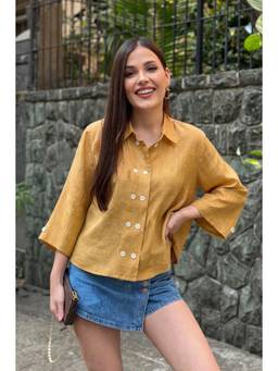 VAJOONI JAIPUR - Beige Warm Sand Classic Shirt