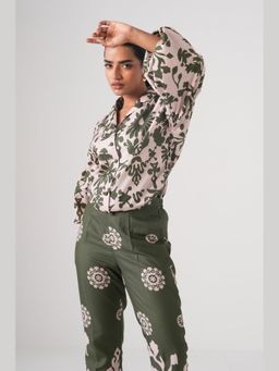 PERINI - Jungle Olive Linen Shirt
