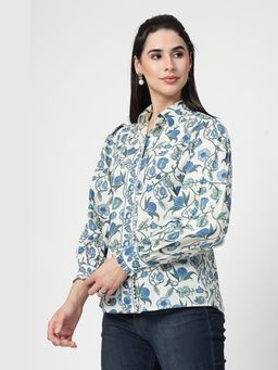 PERINI - Jaal Indigo Cotton Shirt