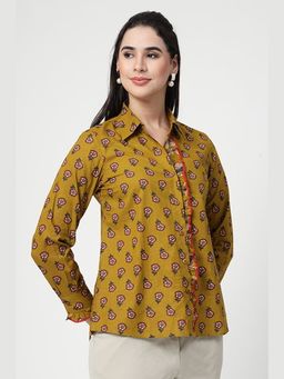 PERINI - Banjara Olive Cotton Shirt