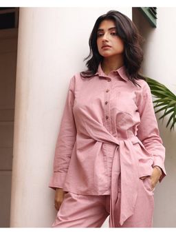 The Good Rebel - Pink Paige Linen Blended Shirt