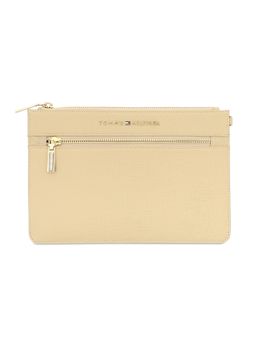 Tommy Hilfiger - Karlee Womens Leather Textured Sling Beige