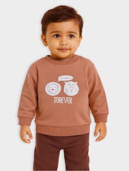 Mi Arcus - Unisex Rust Printed Sweatshirt