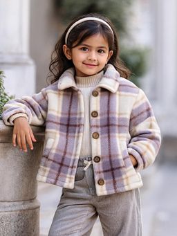 Mi Arcus - Knitted Warm Check Full Sleeves Collar Shirt