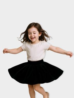 Mi Arcus - Solid Green Velvet Skirt