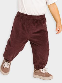 Mi Arcus - Solid Brown Corduroy Joggers