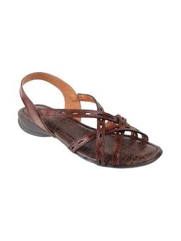 Catwalk - Women CROSS-STRAP TRIMS and STUDS Sandals - Tan