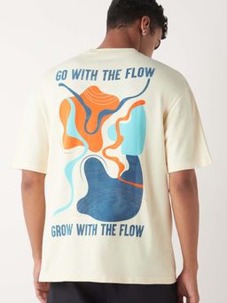 Bewakoof - Men's Off White Graphic T-Shirt