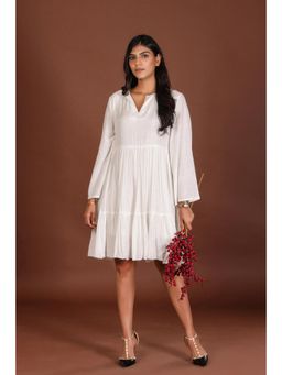 Jiraazi - White Sun Kissed Muslin Dress
