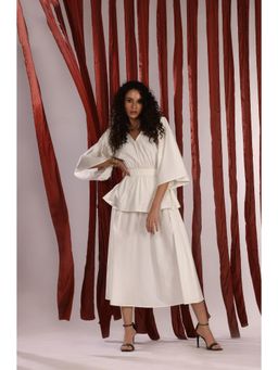 Jiraazi - Starry Glaze Poplin White Dress