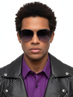 HASHTAG EYEWEAR - Unisex Aviator Polarized Multi-Color Sunglass-Sght54-04-C3 (54)