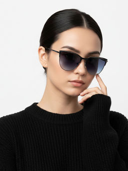 HASHTAG EYEWEAR - Grey UV Protection Cat Eye Full Rim Casual Women Sunglass - B80-681-grey (41)