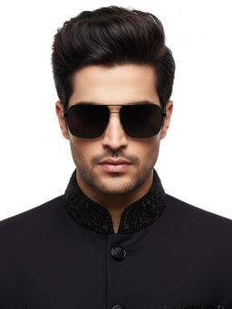 HASHTAG EYEWEAR - Grey UV Protection Rectangle Full Rim Casual Unisex Sunglass - SGHT54-08-C1 (46)