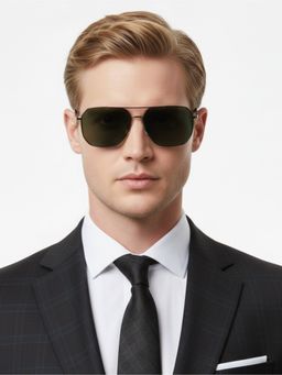 HASHTAG EYEWEAR - Grey UV Protection Hexagonal Full Rim Casual Unisex Sunglass - SGHT54-10-C5 (50)