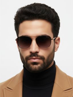 HASHTAG EYEWEAR - Unisex Full Rim Polarized & 100 UV Protected Navigator Brown Lens Sunglasses (59)