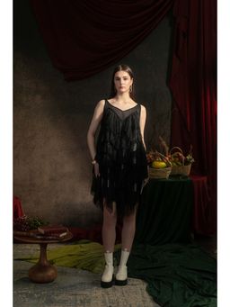 TheRealB - Black Tiered Ruffle Dress