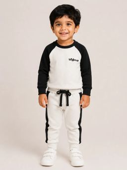 Bloom Up - Unisex Black and White Raglan Co-Ord Set