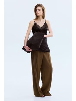 H&M - Women Green Crease-leg trousers