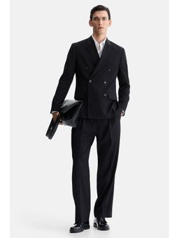 H&M - Men Black Regular Fit Tailored trousers