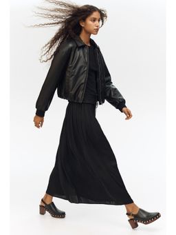 H&M - Women Black Tasseled maxi skirt