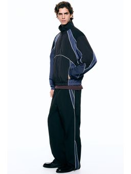 H&M - Men Black Colour-blocked track jacket
