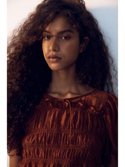 H&M - Women Red Smocked blouse