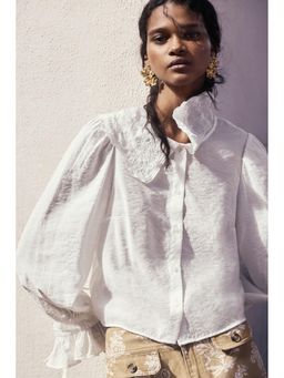 H&M - Women White Broderie-anglaise blouse