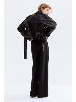 H&M - Women Black Wide tailored trousers