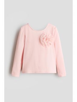 H&M - Girls Pink Tulle-appliqu top