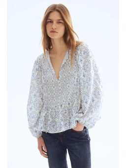 H&M - Women White Peplum blouse