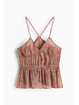 H&M - Women Pink Peplum strappy top